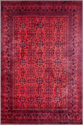 Red Old Fashioned Washable Rug - EA36